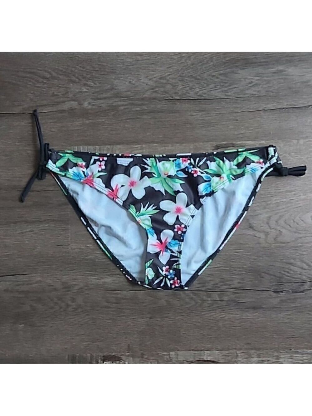 FLOWER Print Tie Bikini Bottom Size M